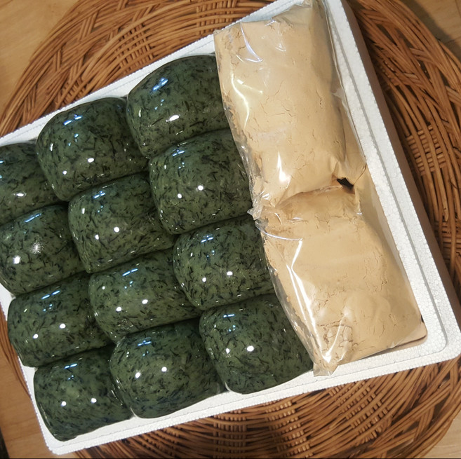 청춘떡방 쑥인절미 2kg (국산 콩가루 포함 250g X 8덩이), 1개
