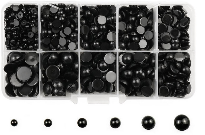 인형 납작눈 인형눈 콩알눈, 1개, 10칸