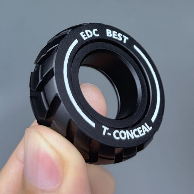 EDC BEST 磁力機械指環 指尖陀螺解壓玩具, 1個, 金屬 磁力機械戒指光逆鱗  酷炫黑