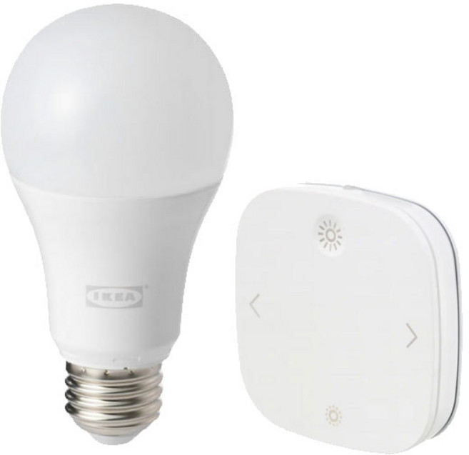 이케아 트로드프리 TRADFRI LED전구 E26 1055루멘 804.897.46+무선밝기조절 리모컨 104.883.64 / 이케아 스마트전구+리모컨, 1세트, 기타색