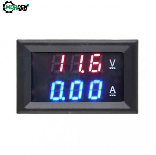 0.56 인치 LED 디지털 전압계 DC 0-100V 10A 패널 앰프 볼트 측정기 자동차 용 테스터 감지기, [03] Red Blue 100A, 03 Red Blue 100A