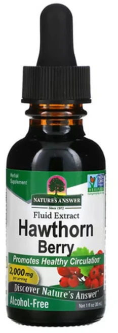 네이쳐스앤서 호손베리 산사나무 열매 잎 꽃 액상 추출물 2000mg 30ml, 1개 - 쿠팡