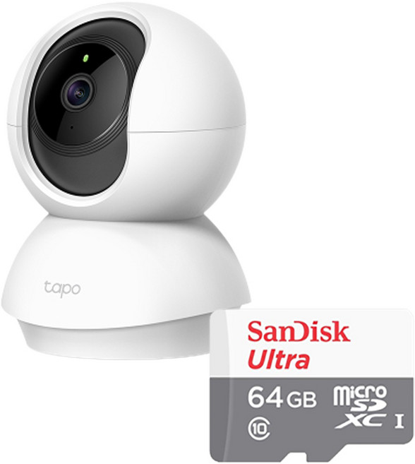 TAPO C210 kt올레 sk브로드밴드 lgU+ 홈 CCTV 카메라 스마트폰/태블릿pc탭 동시로그인/확인가능, Tapo C210+SD카드 64GB, 1개