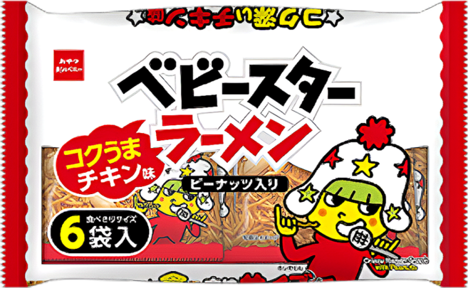 일본 오야츠컴퍼니 베이비스타 오츠마미 치킨감칠맛 땅콩믹스 6봉 개별포장 라면스낵, 3개, 138g