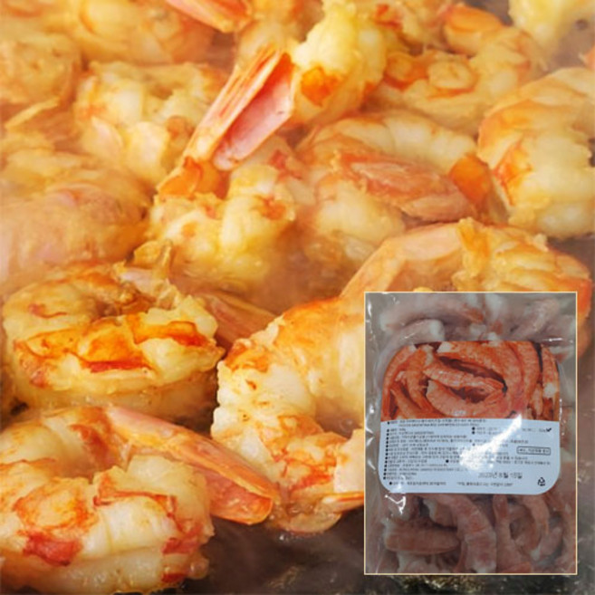 냉동 아르헨티나 붉은 새우 500g 900g 이지필 코스트코 자연산 홍새우 버터플라이, 냉동 붉은 새우 이지필 42/50 900g, 1개