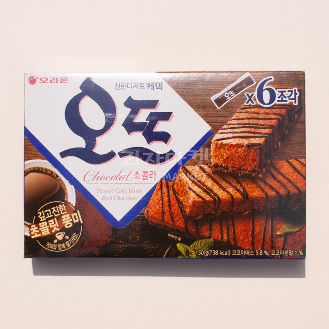 오리온 과자마켓 4000 오뜨 쇼콜라 6P 150gX12개입 1박스, 150g