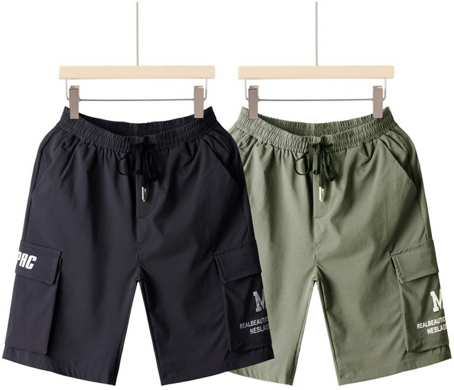 인디오 1+1 남녀공용 빅사이즈 밴딩 인절미 스판 쿨링 카고 5부 반바지 NCH2883