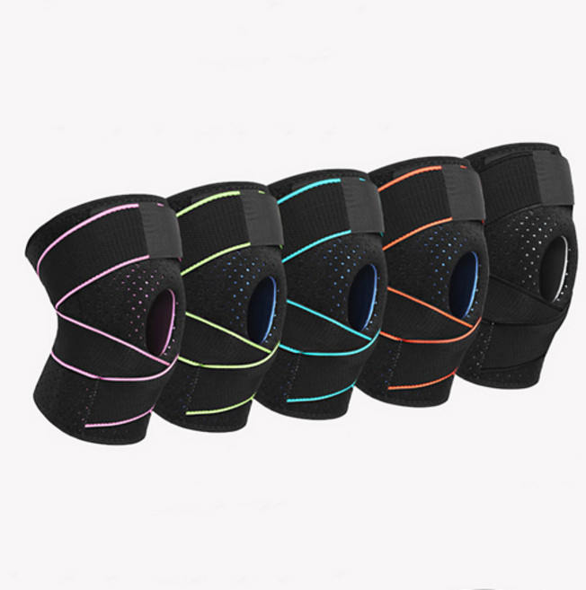 BOER 등산용 무릎 보호대 야외 스포츠용 무릎 보호대, Black+Pink, 1개