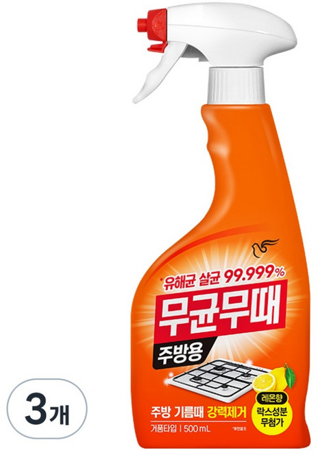무균무때 주방용 세정제, 500ml, 3개