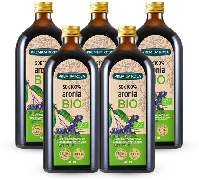 프리미엄로사 유기농 아로니아 원액 100%, 500ml, 5개