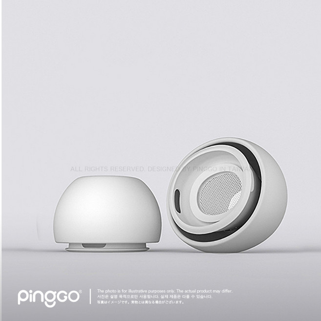 AirPods Pro 替換耳塞套 適用1/2代, 1個, M號(中),1對, 白色