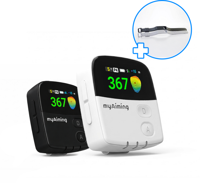 본사 마이에이밍 굿보이스 골프거리측정기 + 에이밍, 화이트, GOODVOICE