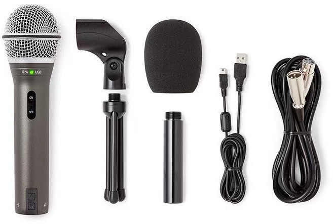 100% 오리지널 Samson Q2U 핸드 헬드 다이나믹 USB 마이크 XLR 및 USB I/O 고품질, 한개옵션0