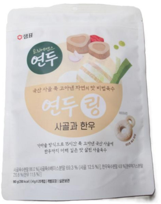 샘표 연두링 사골과 한우 80g, 6개