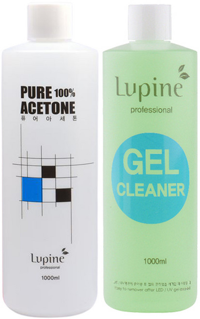 루핀 프리미엄 젤크리너 1000ml + 루핀 퓨어100%아세톤 1000ml_, 1개, 2L