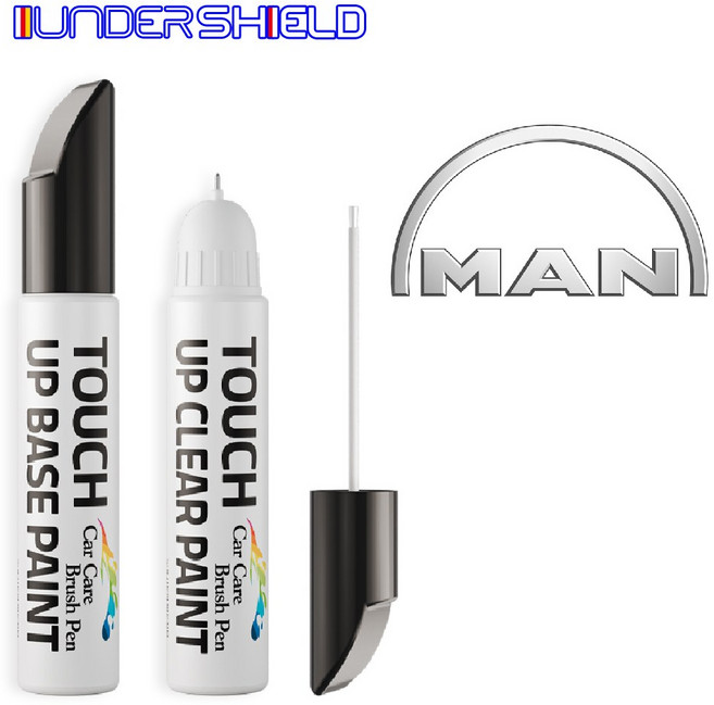 언더쉴드 만 MAN 버스트럭 자동차 붓펜 투명세트 터치업 카페인트, 만 MAN 코발트블루 5004, 1세트