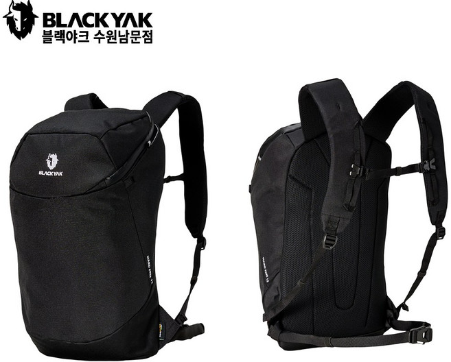블랙야크 하드프리15 하드케이스 남여공용 남자 여성 여행용 초경량 데일리 등산 아웃도어 백팩 가방, 블랙