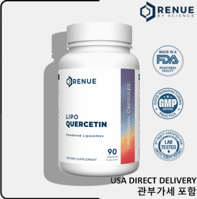 레누에 리뉴 RENUE Liposomal Quercetin (90 캡슐)(미국직송), 1개, 90정 - 쿠팡
