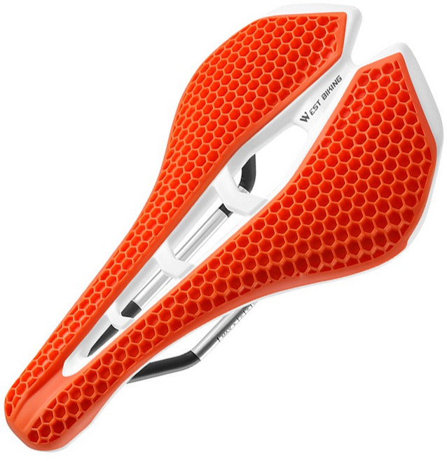 시그니처베이지 로드 MTB 자전거 안장 YPZ258, 1개, 오렌지