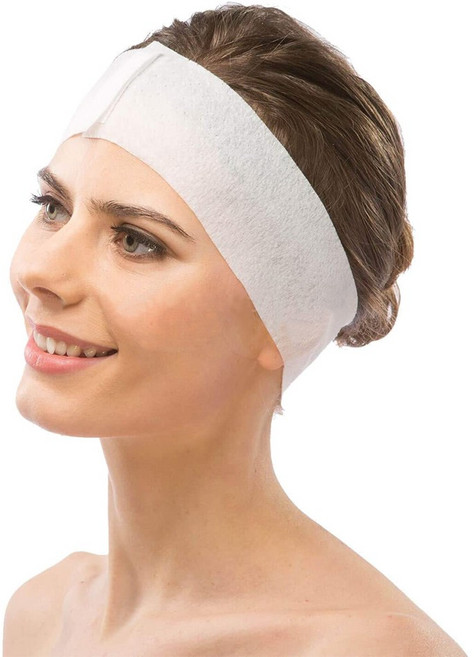 오아소 개별포장 일회용 헤어 터번 벨크로타입, 100개, 화이트