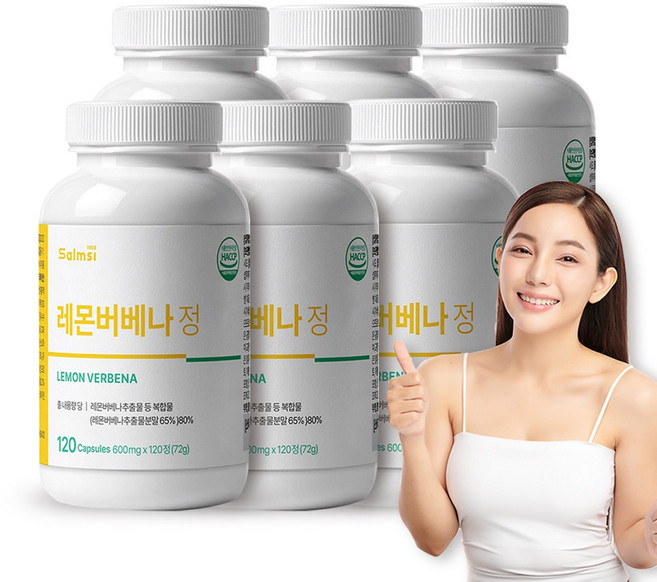 레몬버베나 히비스커스 추출분말 호라산밀 치커리뿌리 비타민B군 미네랄크롬 365과채발효효소분말 함유, 6개, 120정