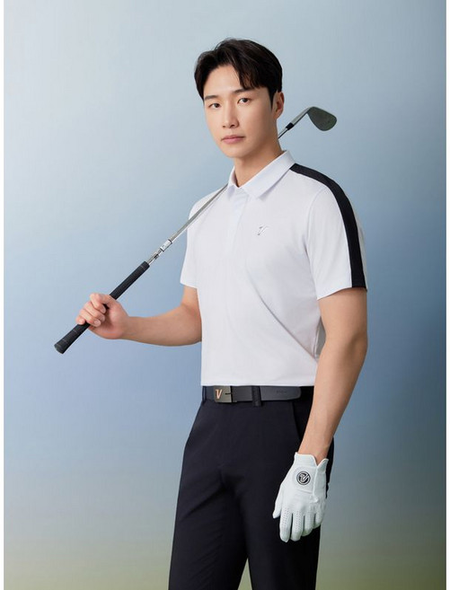 볼빅 25년 남성 언발란스 컬러블럭 제에리 반팔 티셔츠 VOTSP473 OW