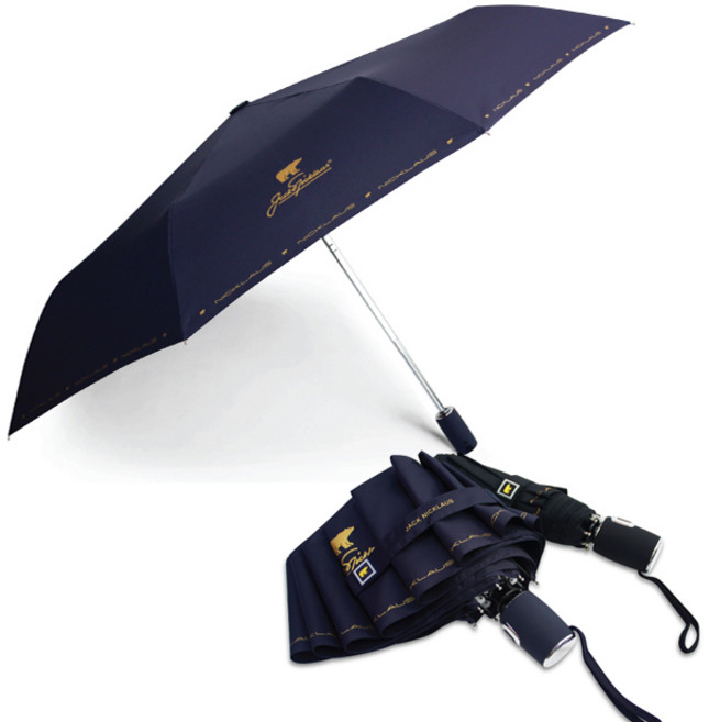 3단 자동 우산 접이식 대형 잭니클라우스 3단로고 완전자동