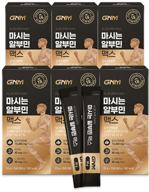 GNM 마시는 알부민 맥스, 20g, 90개