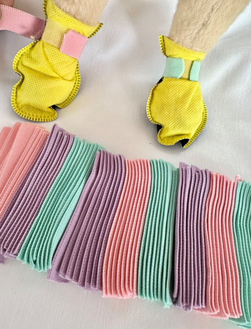 강아지 일회용 신발 전용 탄력 스트랩, 혼합, 90개