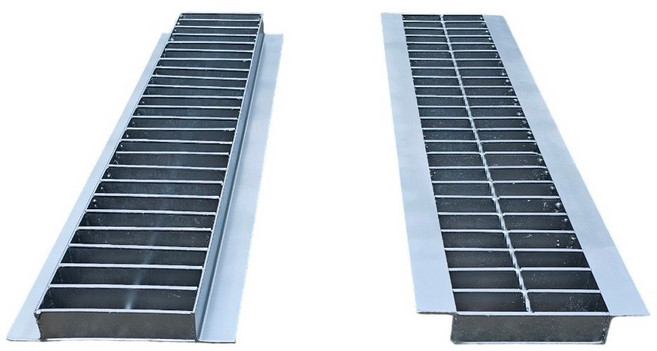 [전체규격] 대명건축자재 U타입 날개형 스틸 그레이팅 집수정 우수맨홀 배수로 수로관 빗물받이 뚜껑, 1개