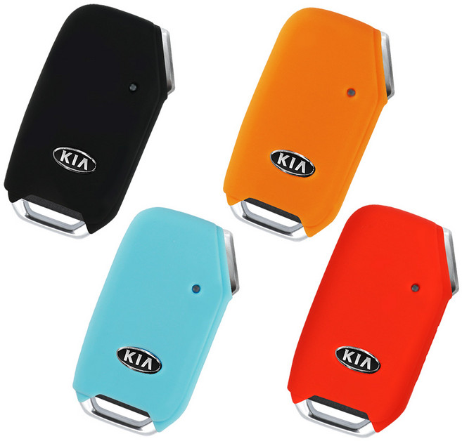 리미트 1+1 기아 호환 4버튼 D형 올뉴스포티지 스포티지QL 올뉴카렌스 더뉴카렌스 올뉴쏘울 니로 니로EV K3 더뉴K3 올뉴K5 호환 스마트 키 실리콘 케이스, 레드+레드