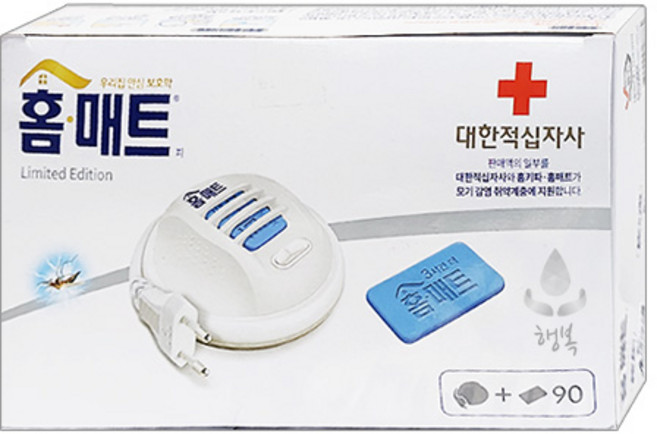 홈매트 코드롤러 훈증기 1입 + 리필 90입, 326g, 1세트