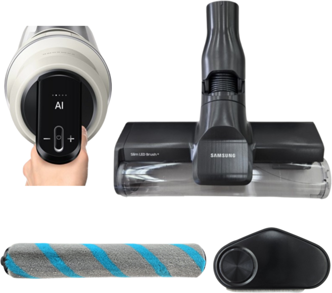 삼성 무선 청소기 비스포크 제트 슬림 LED + 플러스 정품 브러쉬 헤드 바디 은사 롤러 커버 VS25C970 VS25C972 VS28C973 VS30D973 VCA-SABC97, 슬림 LED 브러쉬 롤러, 1개