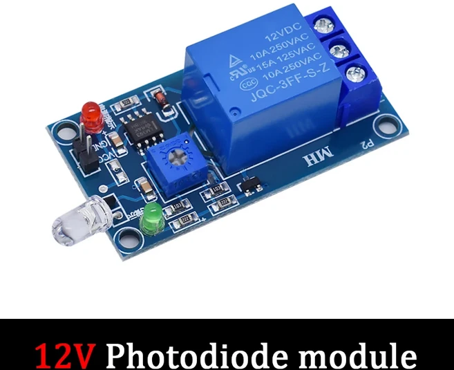 감도 광 센서 모듈 LM393 광 센서 아두이노 스마트 카용 감광성 3.3 V-5V 전자 부품 액세서리 소스, 12V relay