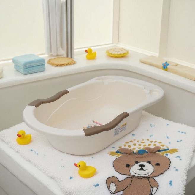 신생아 대형 욕조 목욕통 아기 아기목욕, 핑크 A형 대형