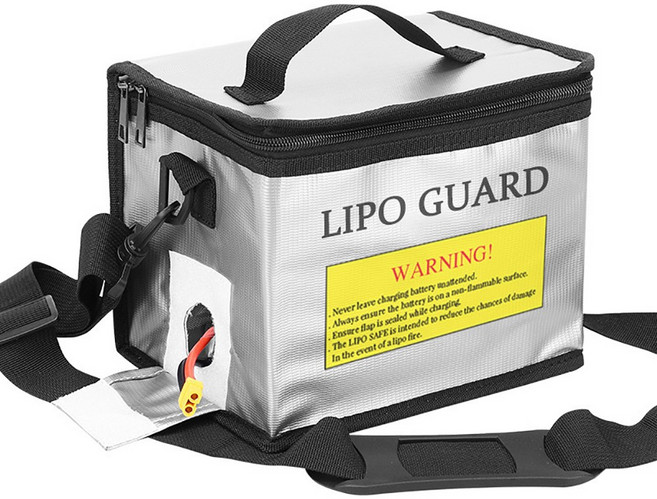 하비피플 리포 배터리 가드 lipoguard 세이프 백 안전 보관 내화성 방화 방탄 가방 박스 지퍼타입 라지 화재 폭발 예방 방지, 1개