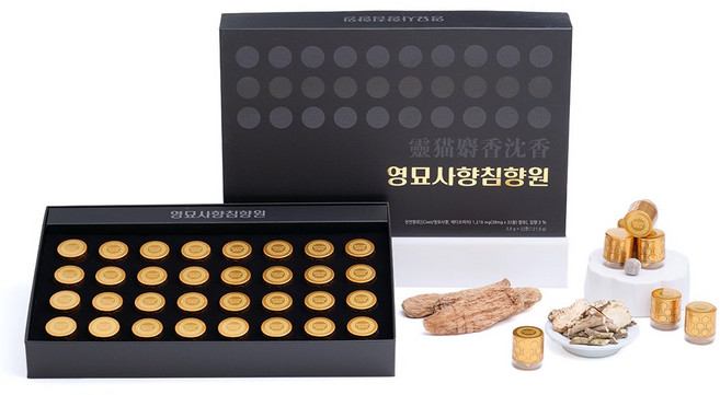 건강식품 전문 제조 기업(주)포렘/피곤한 하루를 달래주는/영묘사향 침향원, 32개, 3.8g