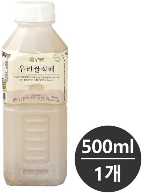 상하농원 우리쌀식혜 500ml 1개/우리쌀 식혜, 1개