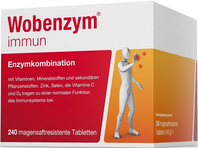 독일 우벤자임 효소 이뮨 240정 wobenzym, 1개