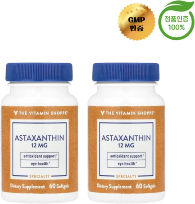 1+1 더 비타민 샵 아스타잔틴 12mg 소프트젤 60정, 2개 - 쿠팡