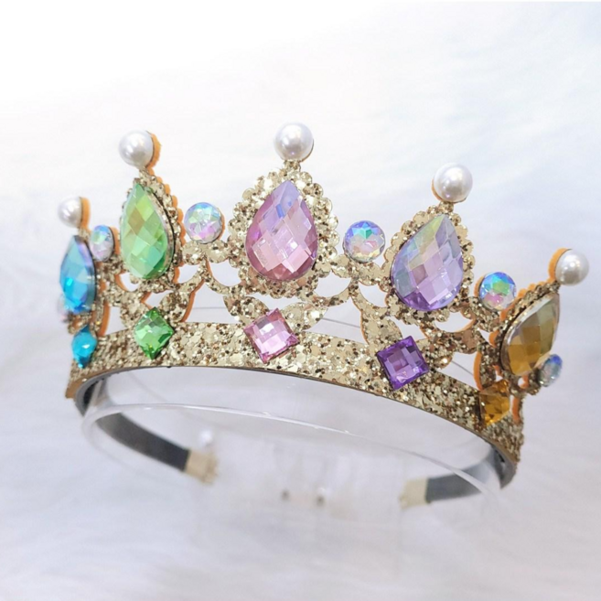 [코코다엘] 그레이스 왕관머리띠 티아라 헤어밴드 파티소품