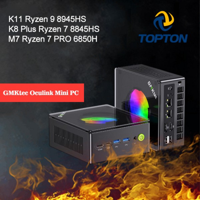 GMKtec Oculink K11 K8 Plus M7 AMD Ryzen 9 8945HS R7 6850H 미니 PC 2*USB4 2*DDR5 게이밍 소형 컴퓨터, 01 K8 Plus R7 8845HS