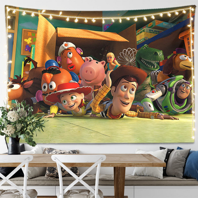 토이스토리 캐릭터 패브릭포스터 최신상 침실 거실 패브릭포스터 벽장식 인테리어 배경지 usb별가랜드 포함 소형&대형 14종, SKL-010