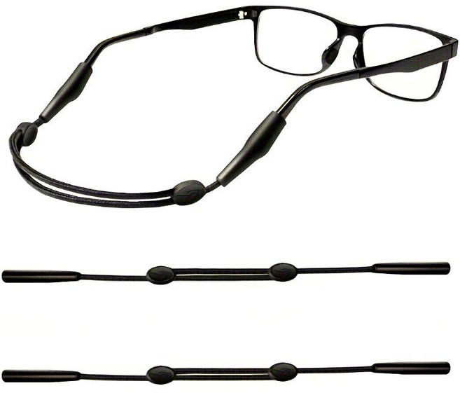 스포츠용 미끄럼방지 조절형 안경 스트랩 2개입