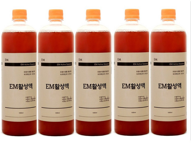 이엠그린 EM활성액 1 000ml 5병 세트, 1L, 5개