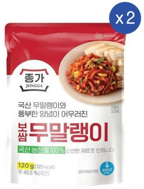 종가 보쌈 무말랭이, 2개, 120g