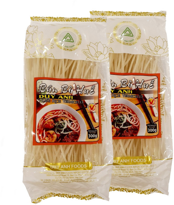 [J&J] 베트남 분보훼 라이스 버미셀리 건면 Bun Bo Hue Rice vermicelli, 300g, 2개