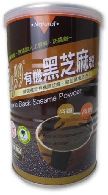 《小瓢蟲生機坊》肯寶KB99 有機黑芝麻粉 400G/罐 - 天然無添加，營養豐富，沖泡方便, 1個
