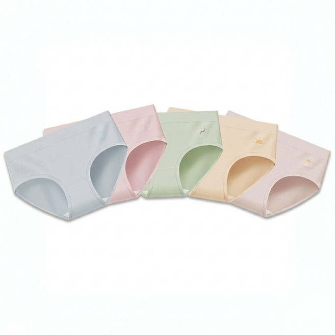 Tmanman여성용 순면 팬티 통기성 우수 편안한 착용감 데일리 속옷 5P