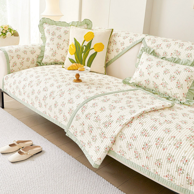 코차이 사계절 100% 순면 부드러운 논슬립 쇼파패드/매트